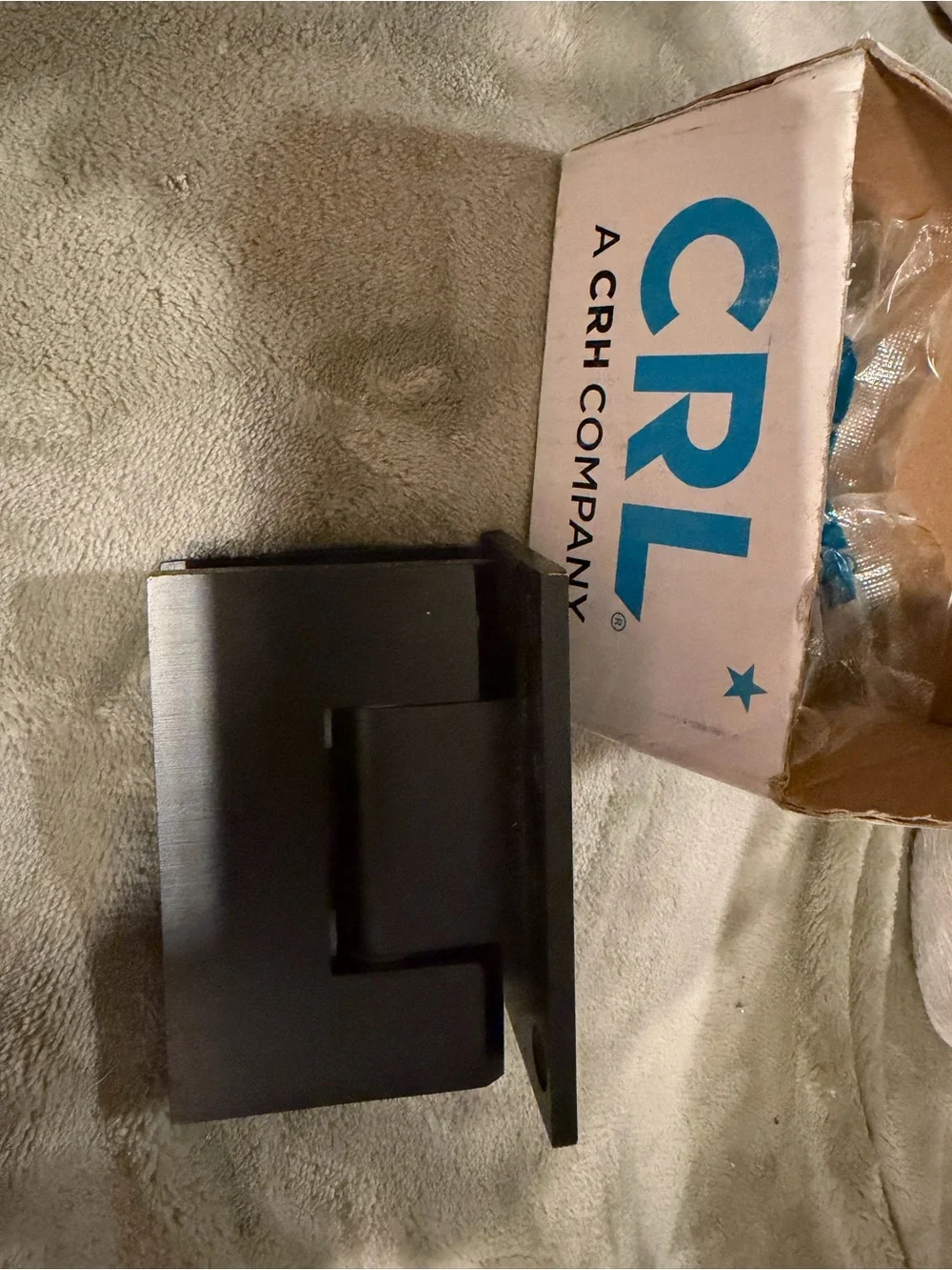 CR Laurence Geneva Series Wall-Mount Shower Door Hinge Matte Black